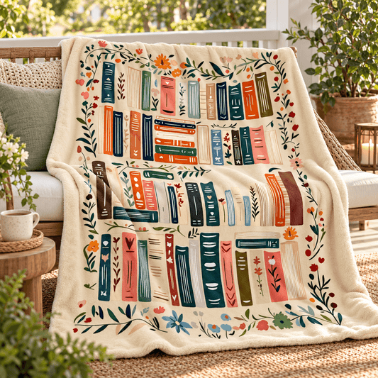 Book Blanket - Cozy Blanket Gift for Book Lovers and Readers 50x60
