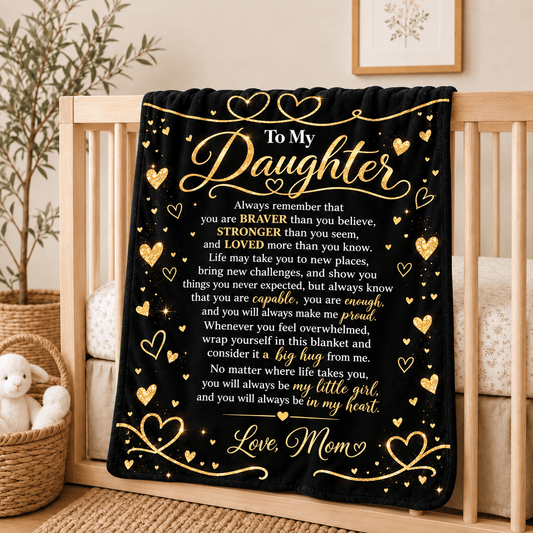To My Daughter Blanket From Mom – An Extra-Big Hug From Mom – 60x80