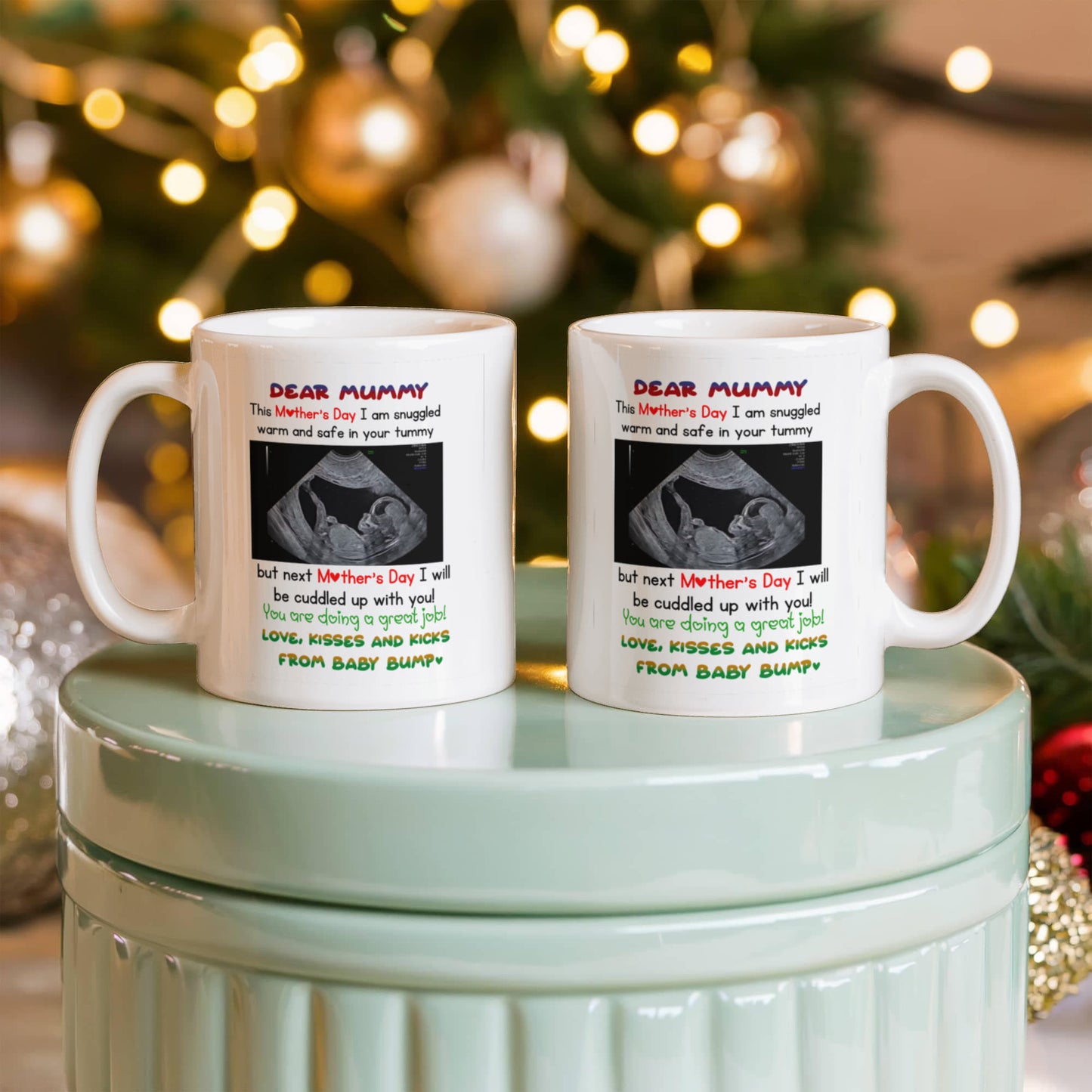 Dear Mummy - Love, Kisses and Kicks From Baby Bump - With ultrasound Image