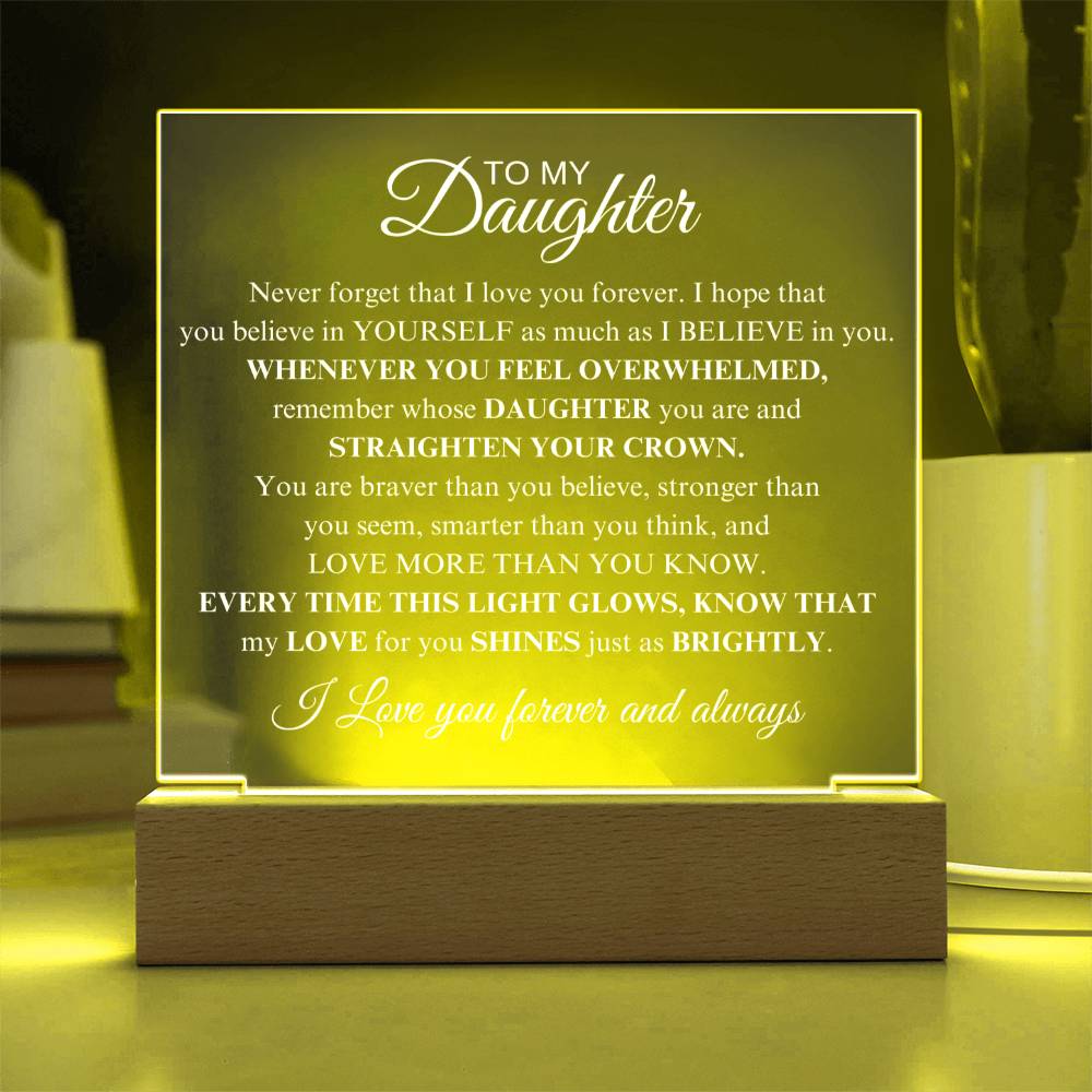 Gift For Daughter Never Forget That I Love You Acrylic Plaque: An Unforgettable and Exclusive Keepsake