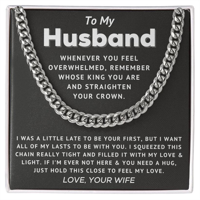 Cuban Link Chain Keepsake Gift for Husband - CHARMING FAMILY GIFT LLC