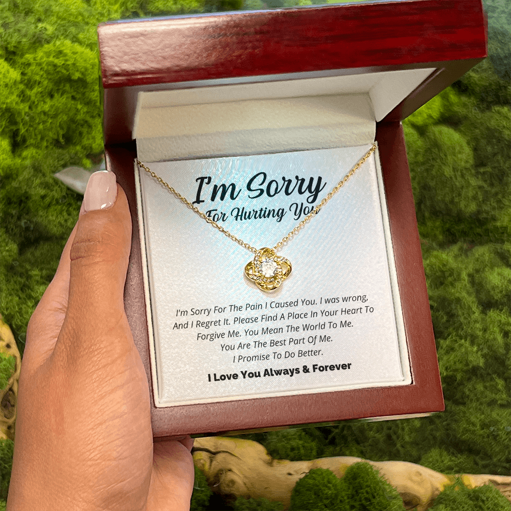I'm Sorry - For Hurting You - Love Knot Necklace
