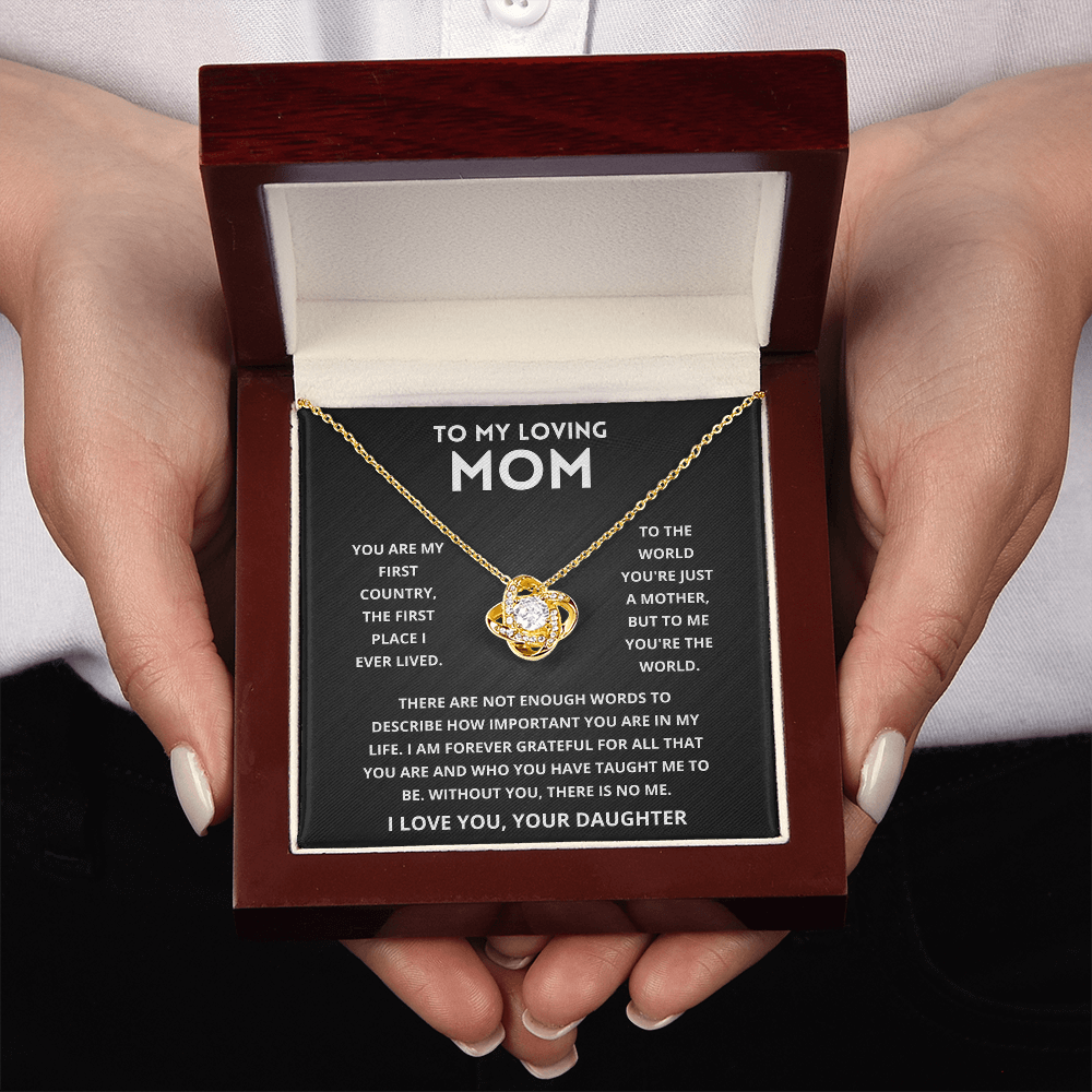Personalized Love Diamond Necklace for Mom Gift Set