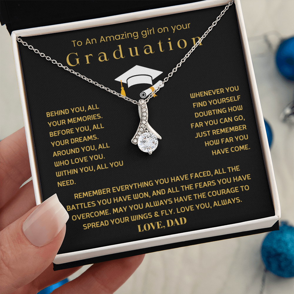 To An Amazing girl on your Graduation - Alluring Beauty Necklace Gift Set