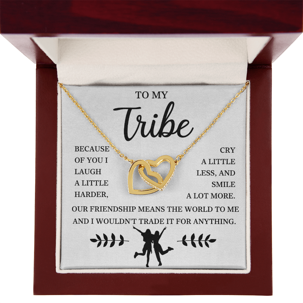 To My Bestie - Interlocking Heart Necklace Gift Set