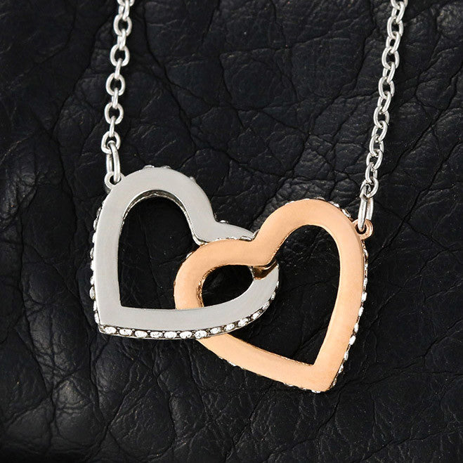 To My Bestie - Interlocking Heart Necklace Gift Set