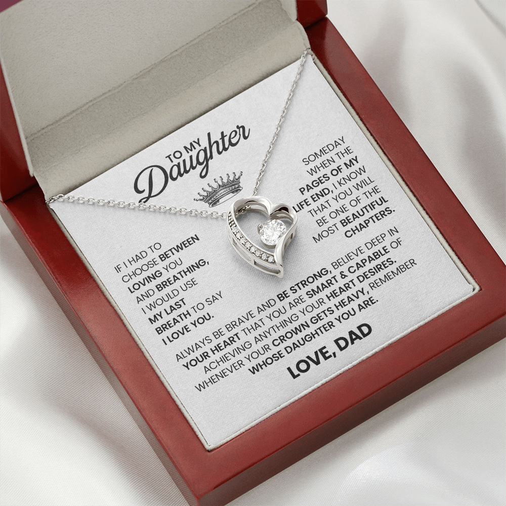 To My Daughter - Love, Dad - Forever Love Necklace