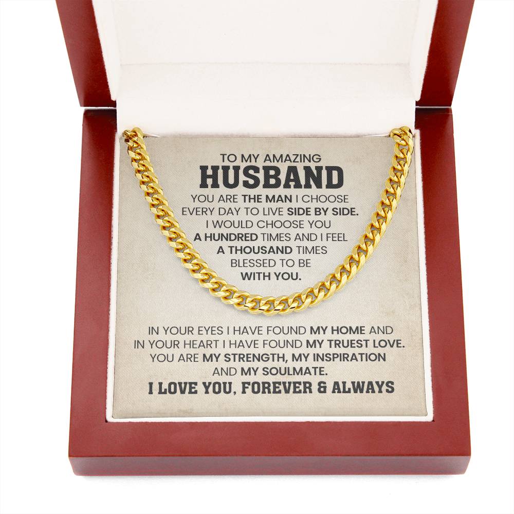 To My Husband - Gift From Wife - Cuban Link Chain