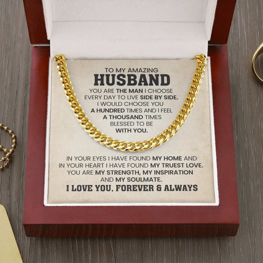 To My Husband - Gift From Wife - Cuban Link Chain