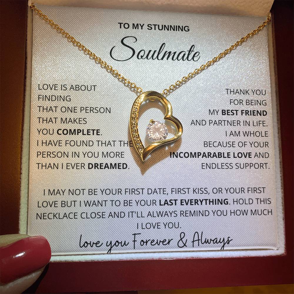 To My Stunning Soulmate-Remind You How Much I Love You-Love Knot necklace