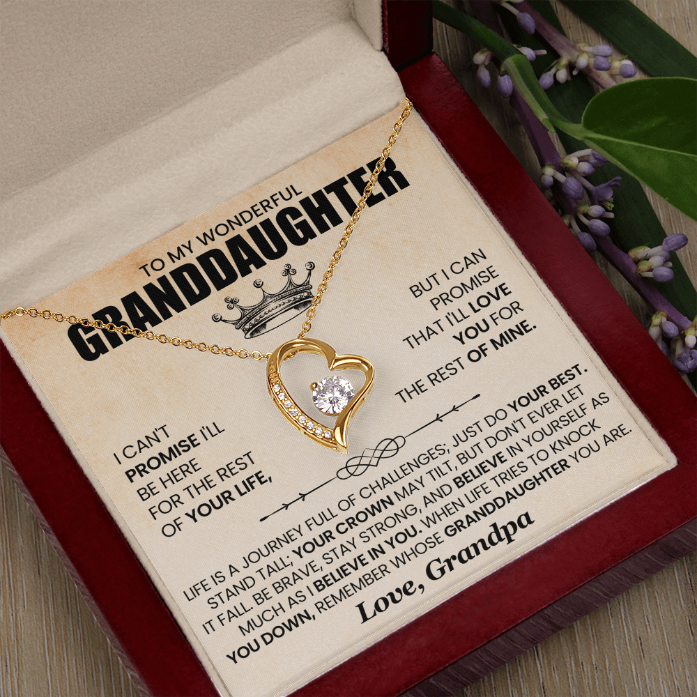 To My Wonderful Granddaughter - Forever Love Necklace Gift Set