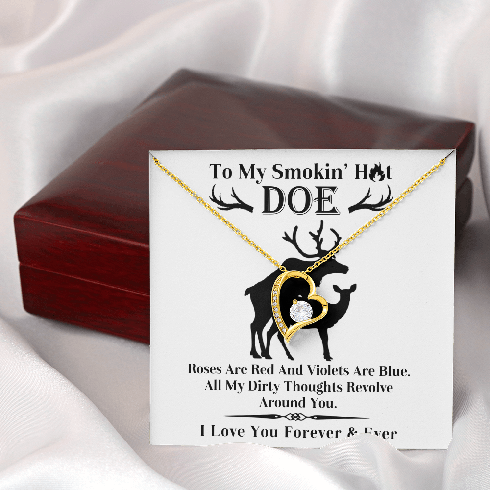 Wife - Roses Are Red Forever Love Necklace - CHARMING FAMILY GIFT LLC
