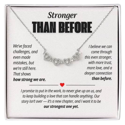 Stronger Than Before Necklace for Her – Magnetic Hearts Reconciliation Gift