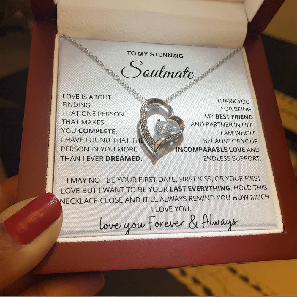 To My Stunning Soulmate-Remind You How Much I Love You-Love Knot necklace