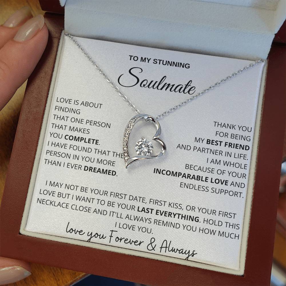 To My Stunning Soulmate-Remind You How Much I Love You-Love Knot necklace