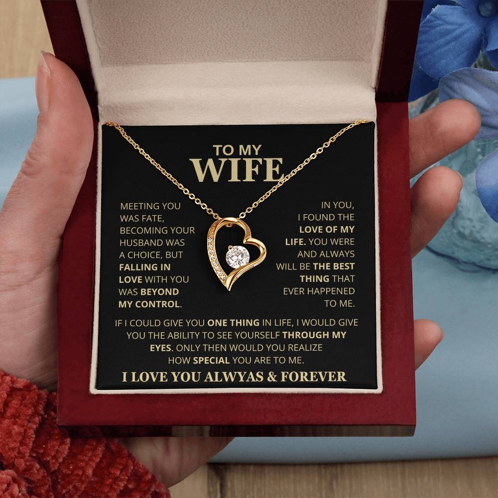 Wife Heart Necklace | Meeting you was fate |