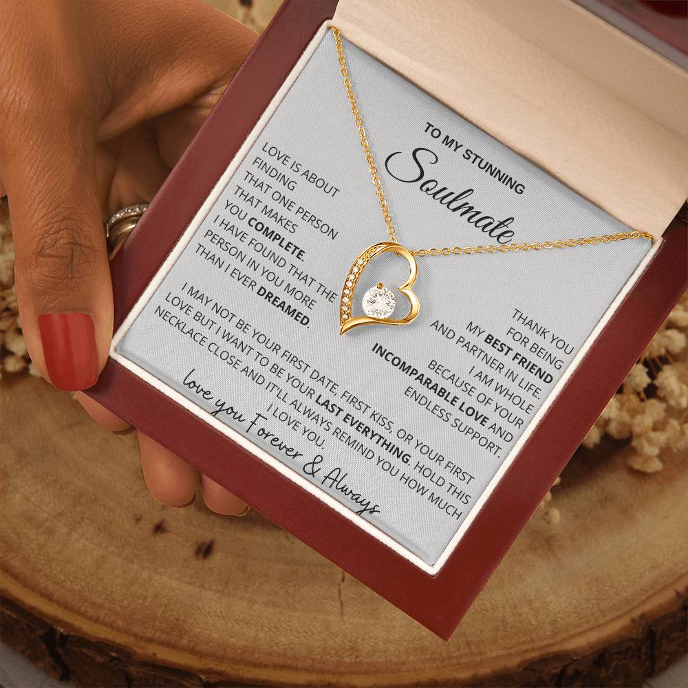 To My Stunning Soulmate-Remind You How Much I Love You-Love Knot necklace