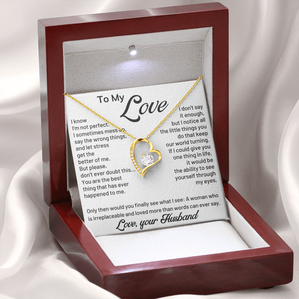 "To My Love" Forever Love Necklace - Romantic Anniversary Gift for Wife & Girlfriend