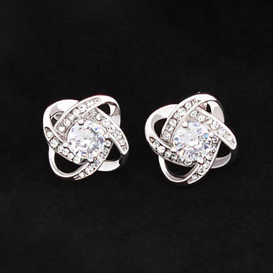 Love Knot Stud Earrings - Charming Family Gift