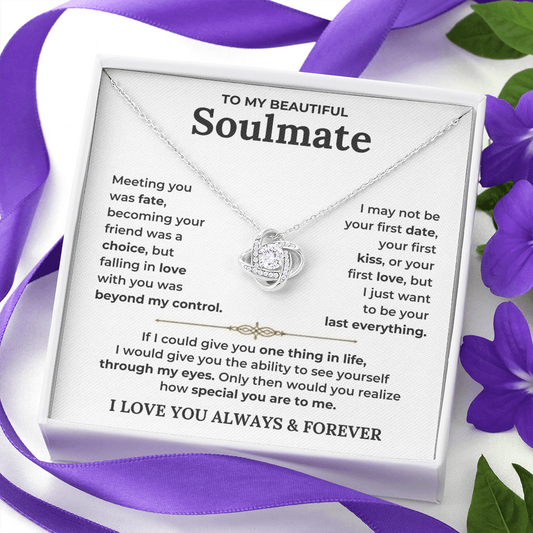 To My Soulmate - "You Are Special To Me" Love Knot Necklace Gift Set - CFG450