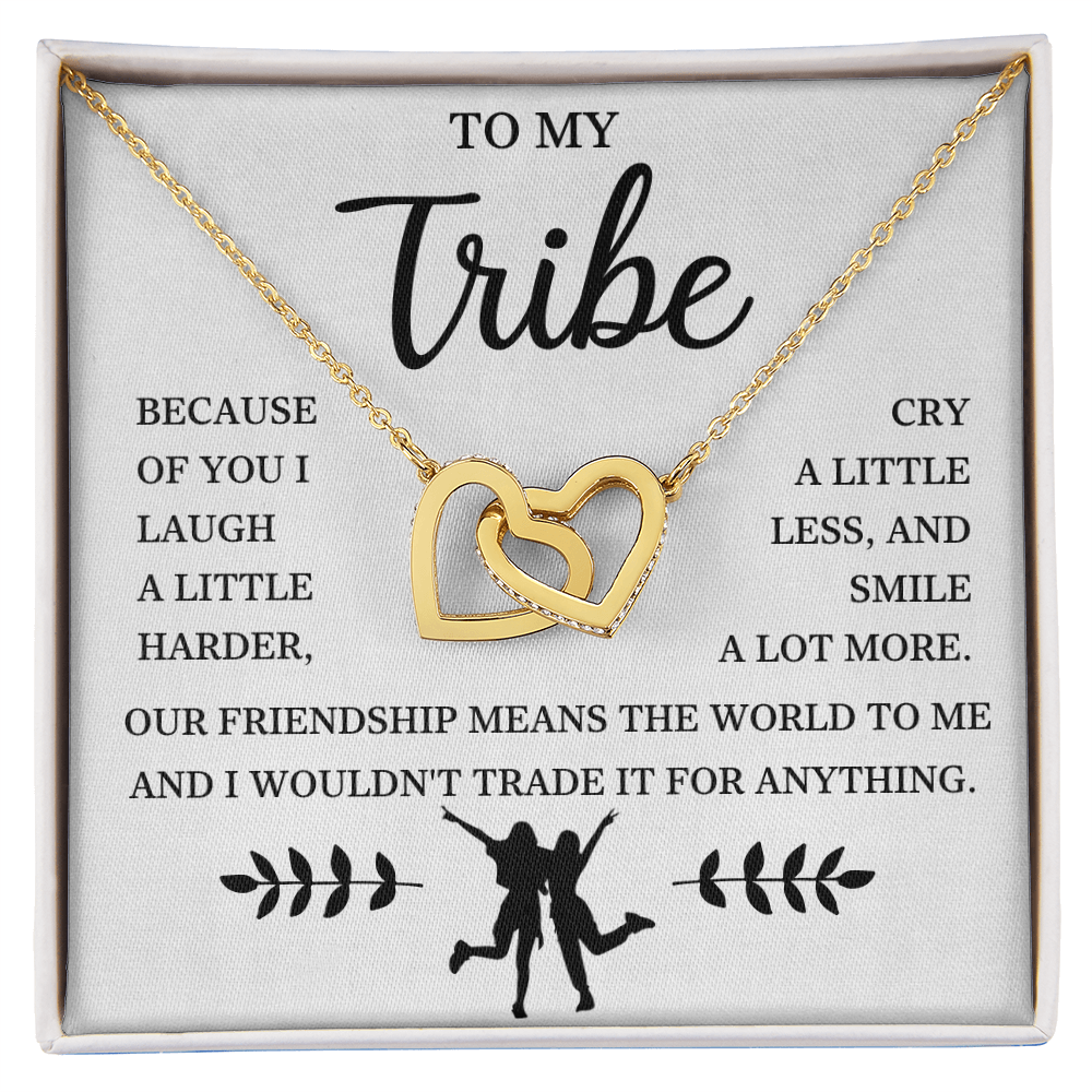 To My Bestie - Interlocking Heart Necklace Gift Set