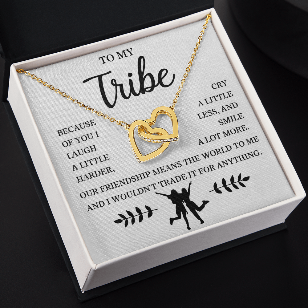 To My Bestie - Interlocking Heart Necklace Gift Set
