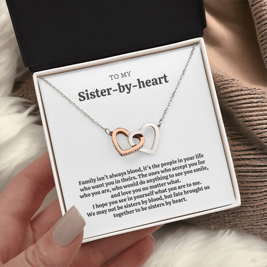 To My Sister-by-heart - Interlocked Hearts Gift Set