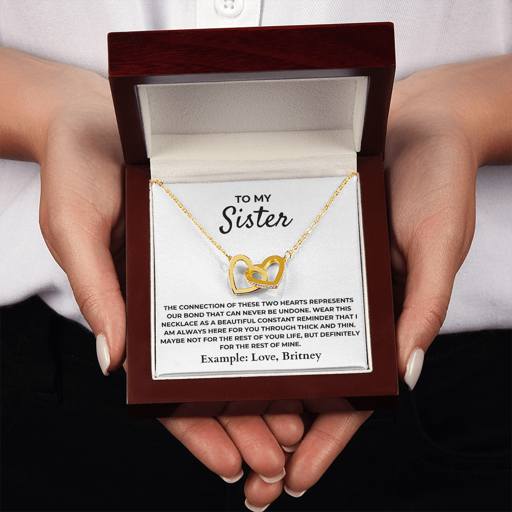To My Sister - Interlocked Hearts Gift Set