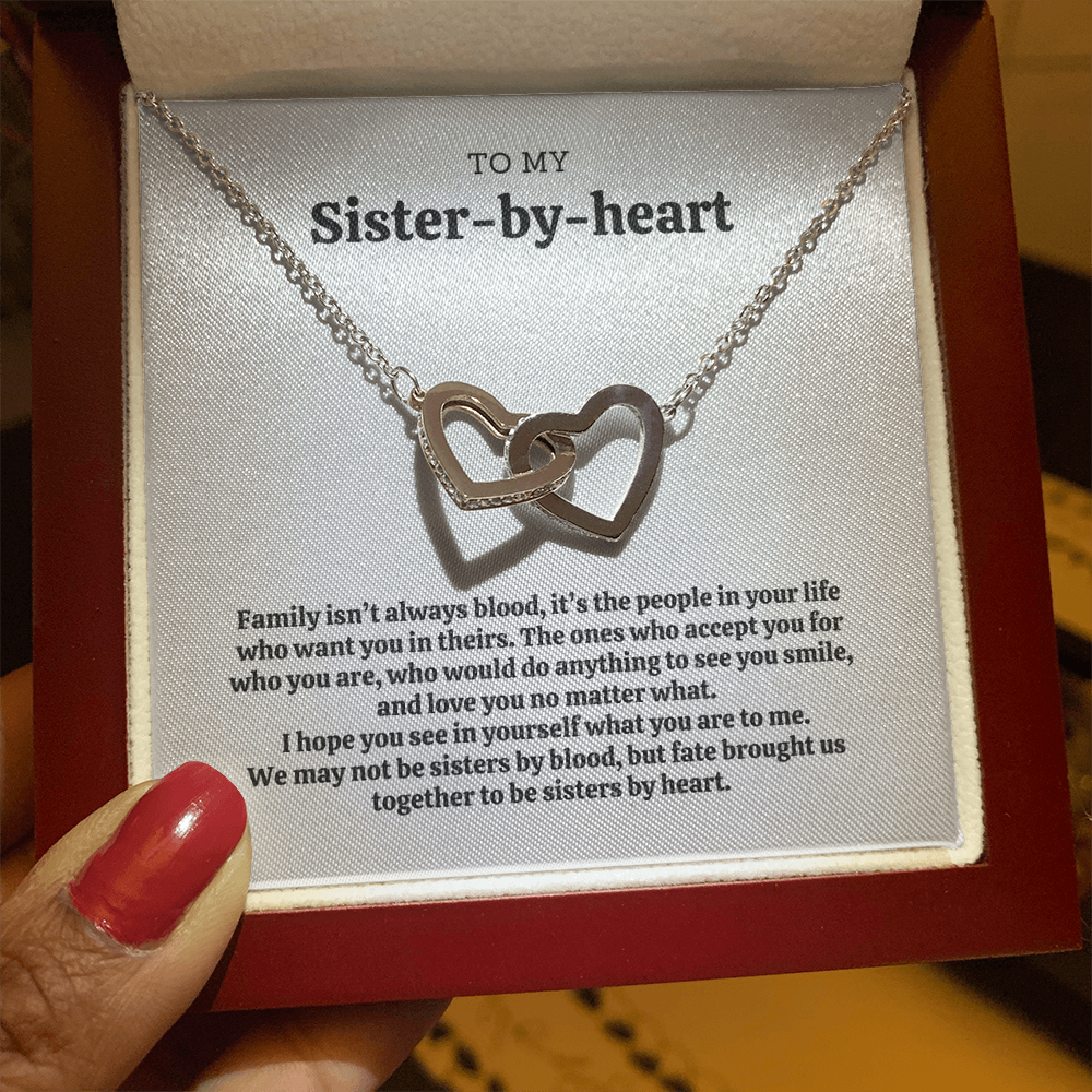 To My Sister-by-heart - Interlocked Hearts Gift Set