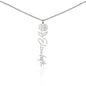 No Rain - No Flowers - Never Forget That I Love You | Birth Flower Name Necklace