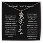 No Rain - No Flowers - Never Forget That I Love You | Birth Flower Name Necklace