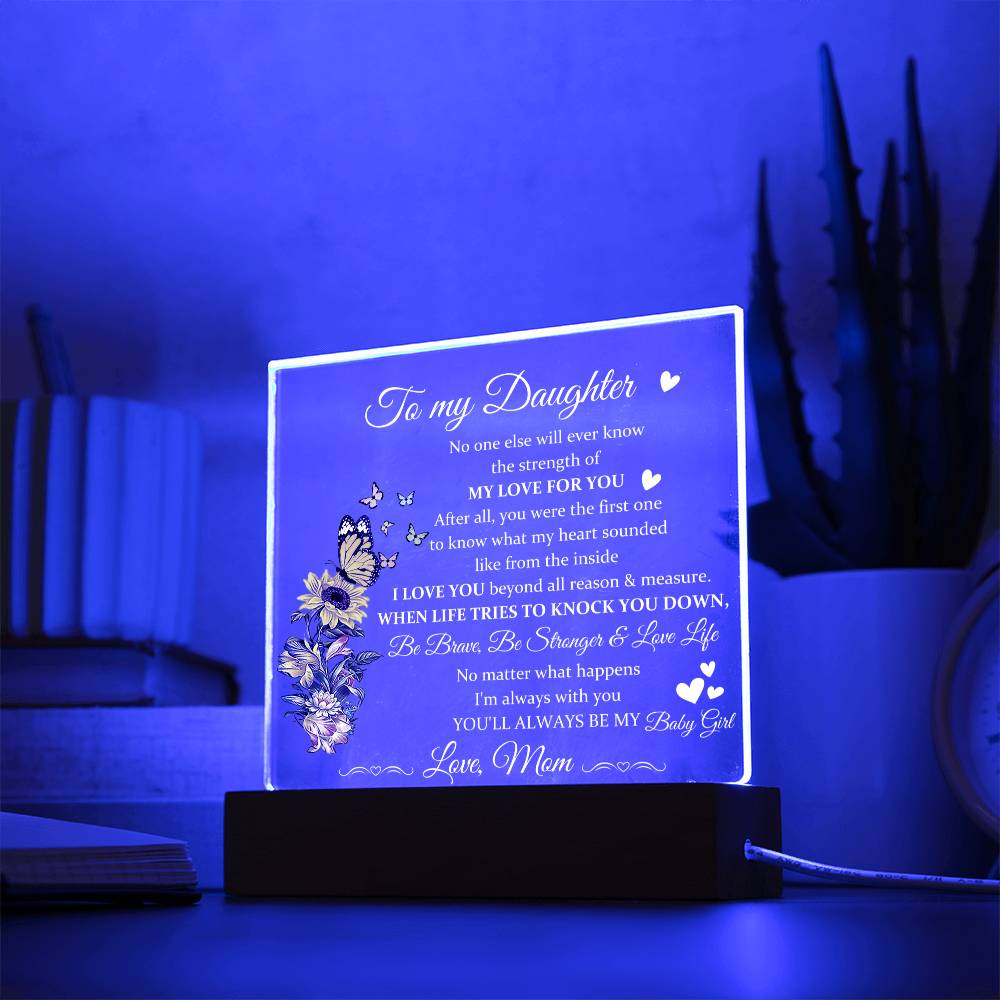 Gift for Daughter from Mom - Baby Girl - Plaque