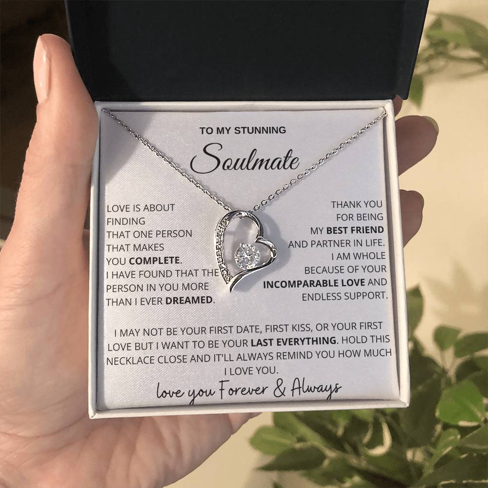 To My Stunning Soulmate-Remind You How Much I Love You-Love Knot necklace