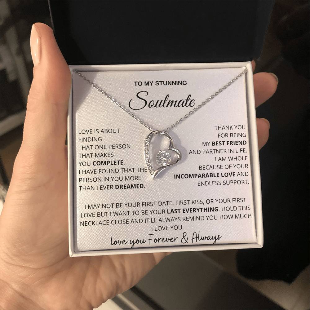 To My Stunning Soulmate-Remind You How Much I Love You-Love Knot necklace