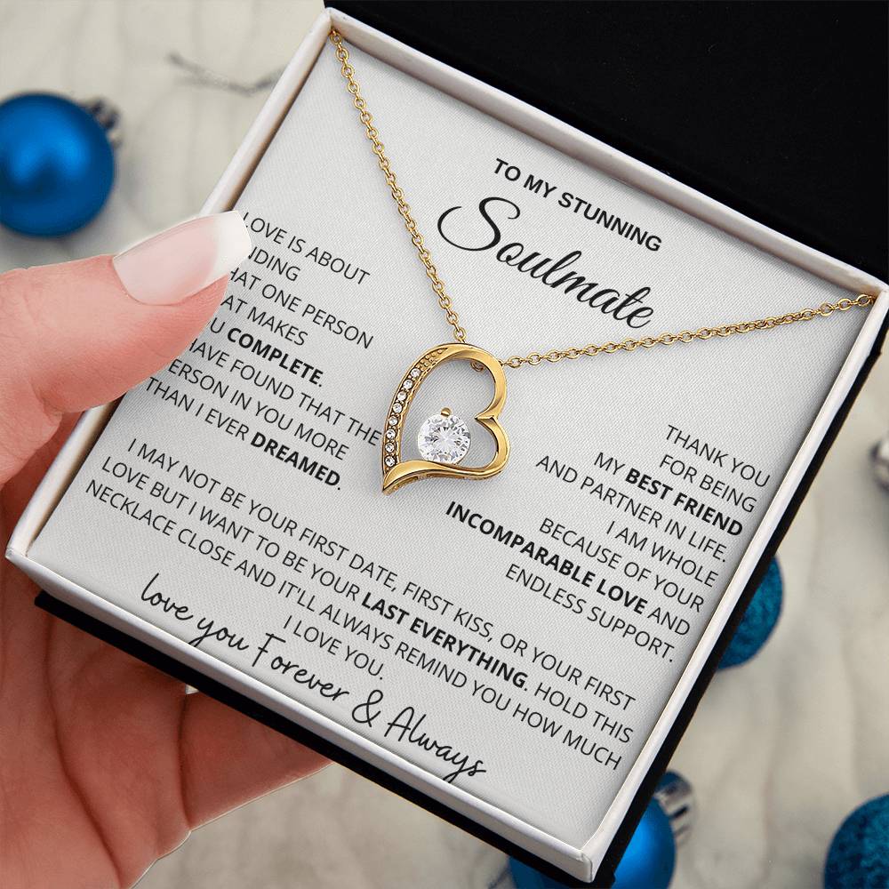 To My Stunning Soulmate-Remind You How Much I Love You-Love Knot necklace