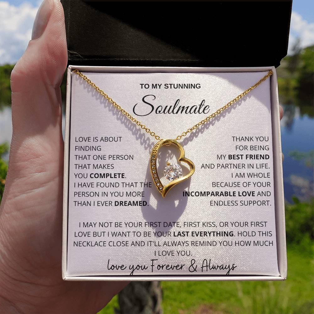 To My Stunning Soulmate-Remind You How Much I Love You-Love Knot necklace
