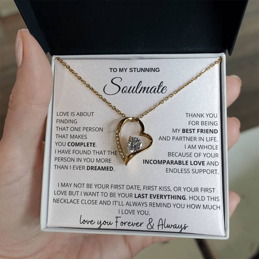 To My Stunning Soulmate-Remind You How Much I Love You-Love Knot necklace