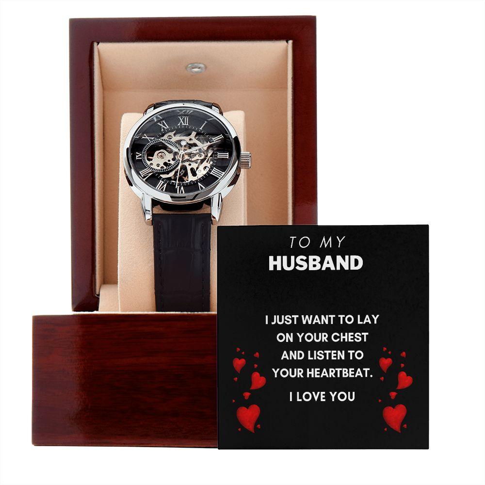 I JUST WANT TO LAY ON YOUR CHEST AND LISTEN TO YOUR HEARTBEAT. - CHARMING FAMILY GIFT