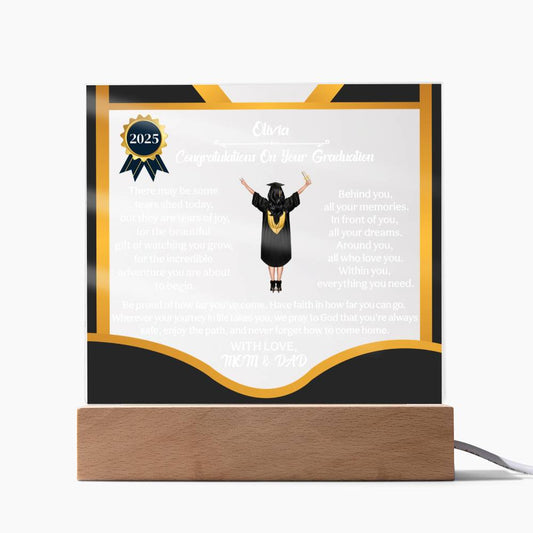 (ALMOST SOLD OUT) Personalized LED Graduation Plaque - The Gift That Will Move People to Tears