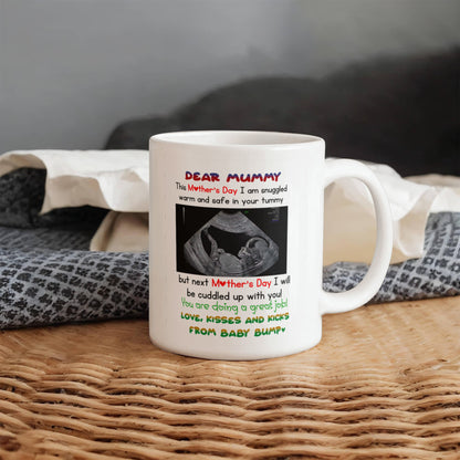 Dear Mummy - Love, Kisses and Kicks From Baby Bump - With ultrasound Image