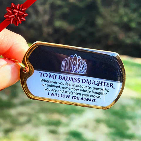 To my badass daughter keychain - Gift ideas for adult daughter present ideas - CFG