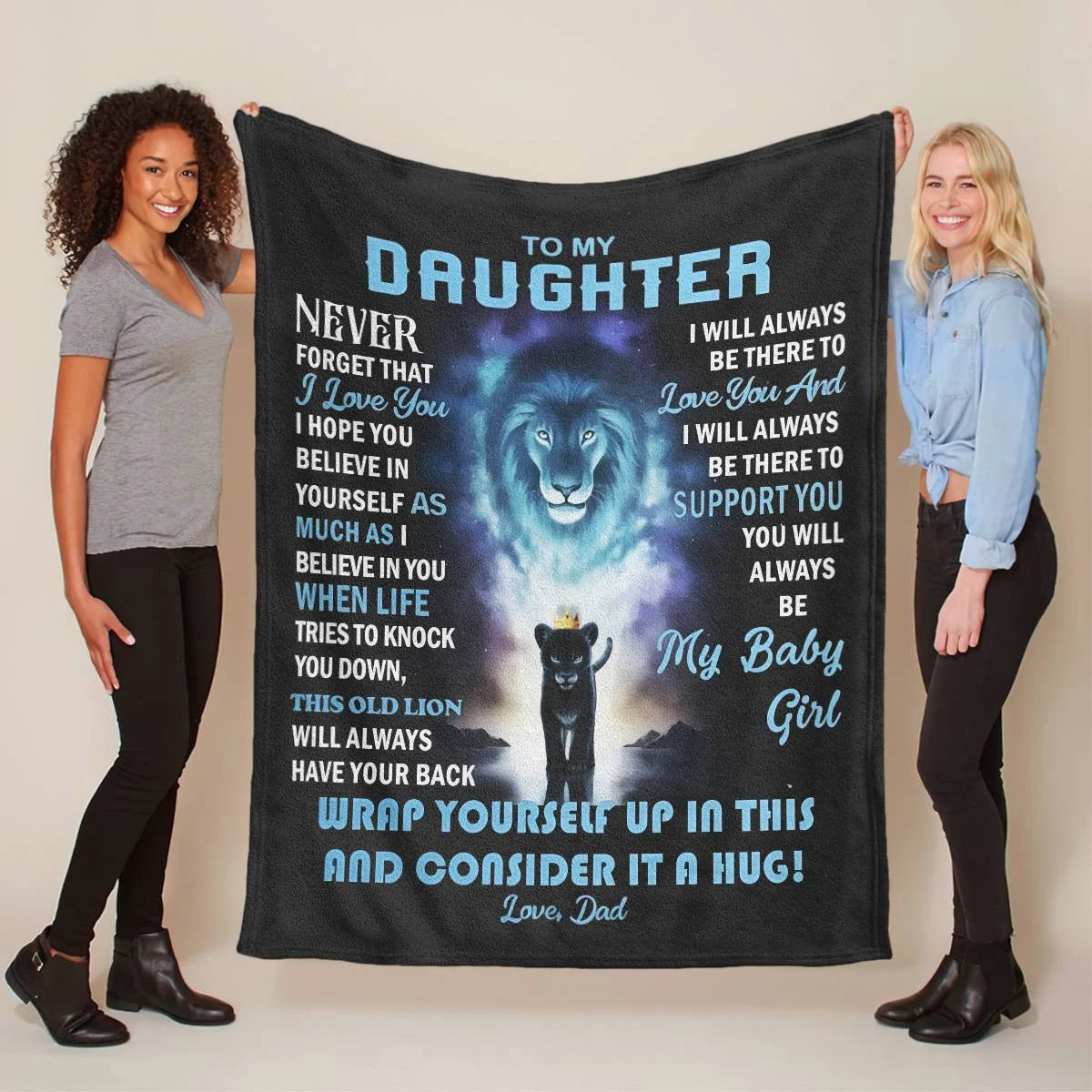 Daughter - Always Be There - Blanket From Dad