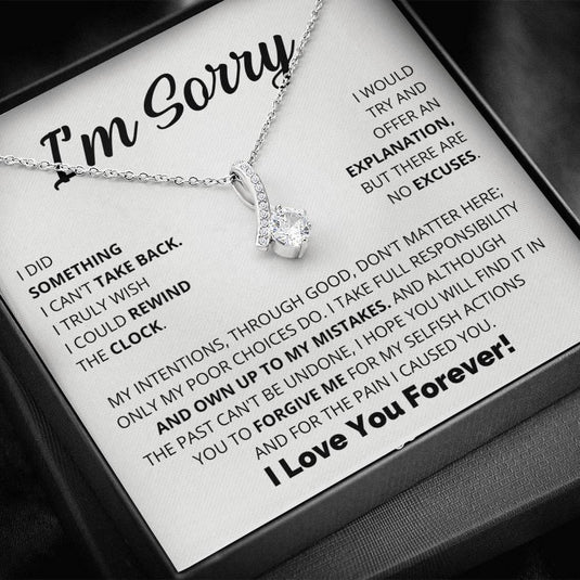 Alluring Beauty Necklace: Meaningful Apology Gift for Her - CHARMING FAMILY GIFT LLC 
