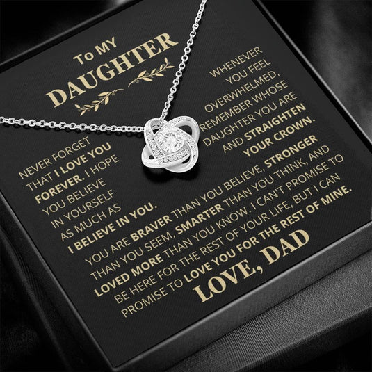 Necklace Gift for Daughter from Dad - CHARMING FAMILY GIFT LLC 
