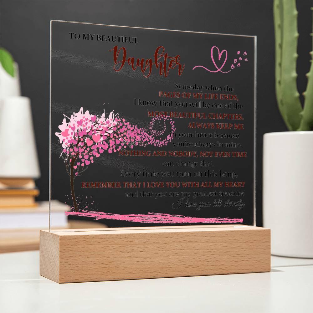 Beautiful Keepsake Gift for Daughter - Color Changing Lamp of Eternal Love - Perfect Daughter Gift - Charming Family Gift