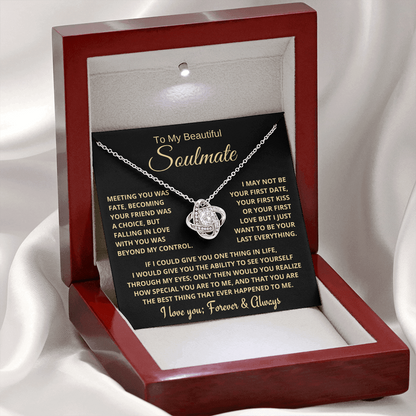Beautiful Soulmate Gift, Meeting You Was Fate, Knot Necklace
