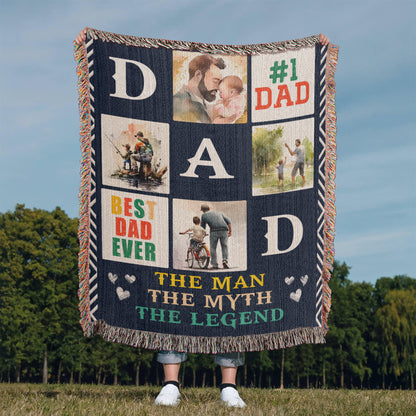 Best Dad Ever - Heirloom Woven Blanket Gift