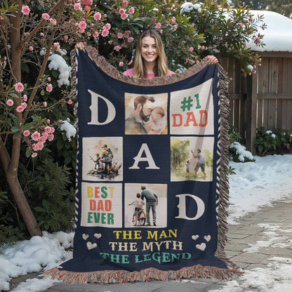 Best Dad Ever - Heirloom Woven Blanket Gift