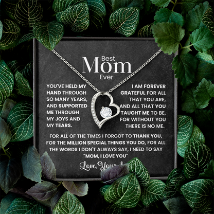 Best Mom Ever - Love Your Son - Forever Love Necklace Gift Set