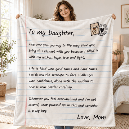 To My Daughter - Love, Mom - Super Comfy Blanket